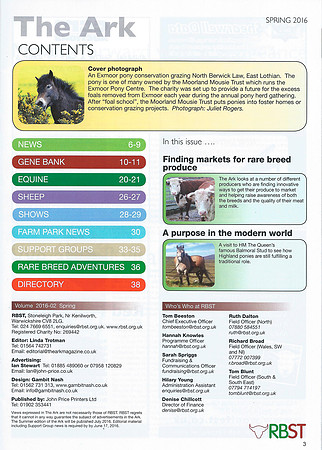 The Ark contents page